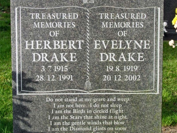 DRAKE Herbert 1915-1991 and Everlyne DRAKE 1919-2002